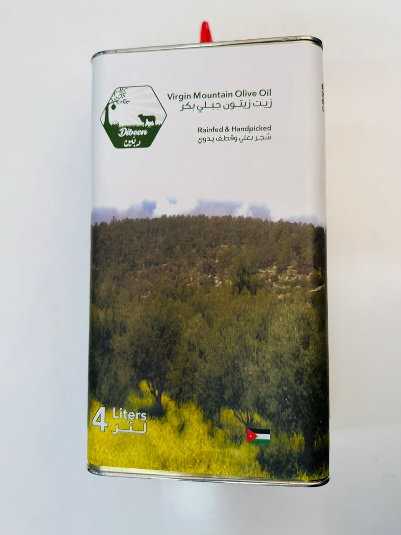 Olive Oil Tin Extra Virgin 4 kilo  - زيت زيتون تنكة 4 كيلو